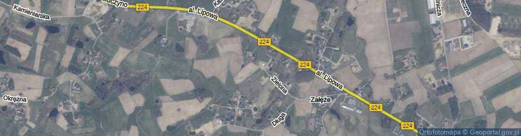 Zdjęcie satelitarne Zielona Droga ul.