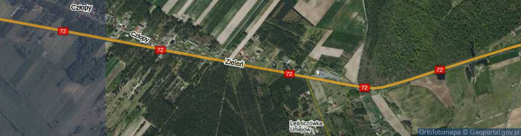 Zdjęcie satelitarne Zieleń ul.