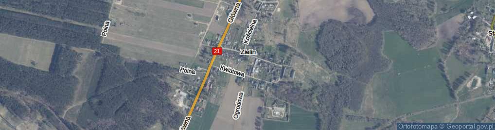 Zdjęcie satelitarne Zielin ul.