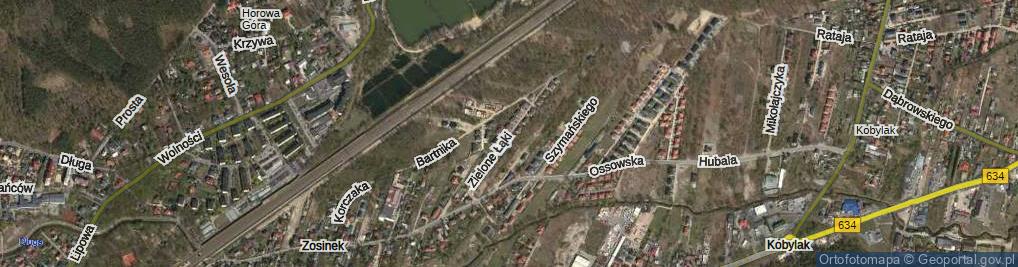 Zdjęcie satelitarne Zielone Łąki ul.