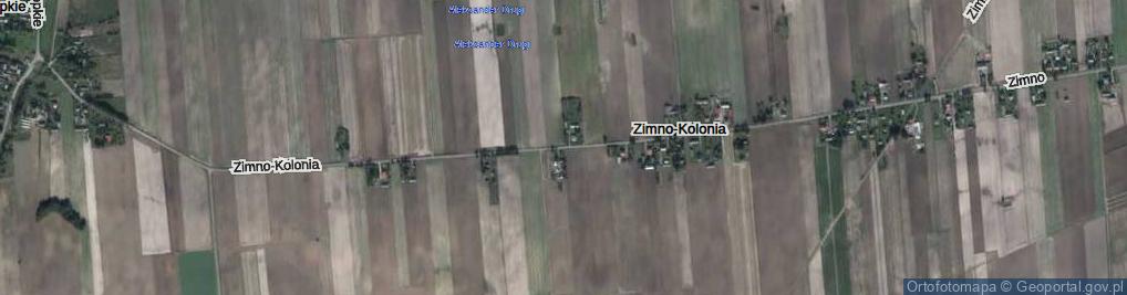 Zdjęcie satelitarne Zimno-Kolonia ul.