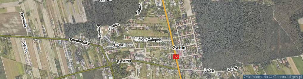 Zdjęcie satelitarne Zielony Zakątek ul.