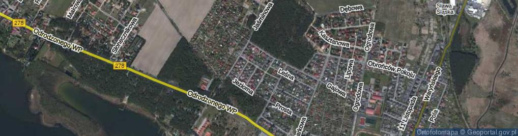 Zdjęcie satelitarne Zjednoczenia ul.