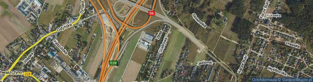 Zdjęcie satelitarne Złota ul.