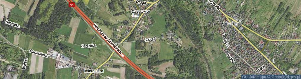 Zdjęcie satelitarne Złota ul.