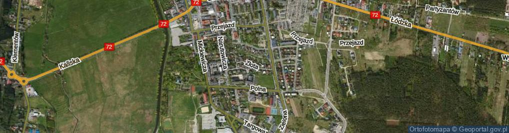 Zdjęcie satelitarne Złota ul.