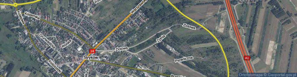 Zdjęcie satelitarne Zlotowa ul.