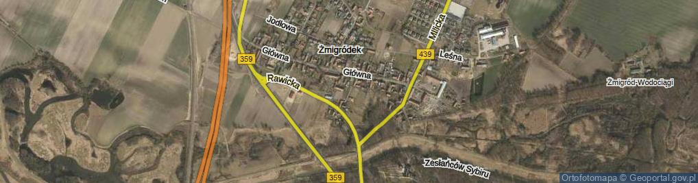 Zdjęcie satelitarne Żmigródek ul.