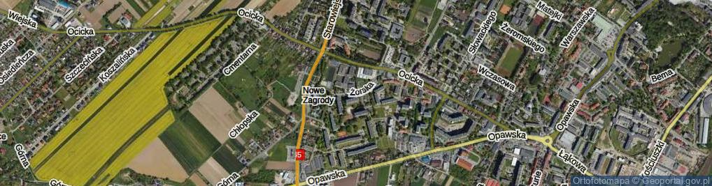 Zdjęcie satelitarne Żorska ul.