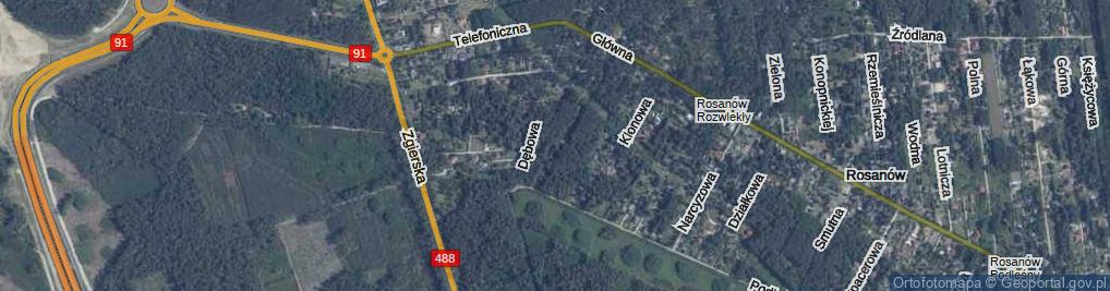 Zdjęcie satelitarne Żołędziowa ul.