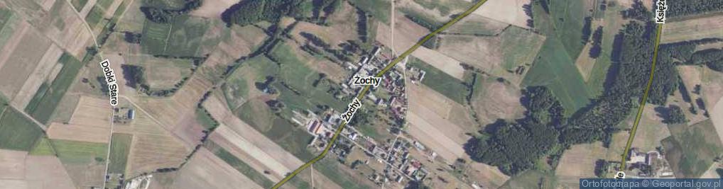 Zdjęcie satelitarne Żochy ul.