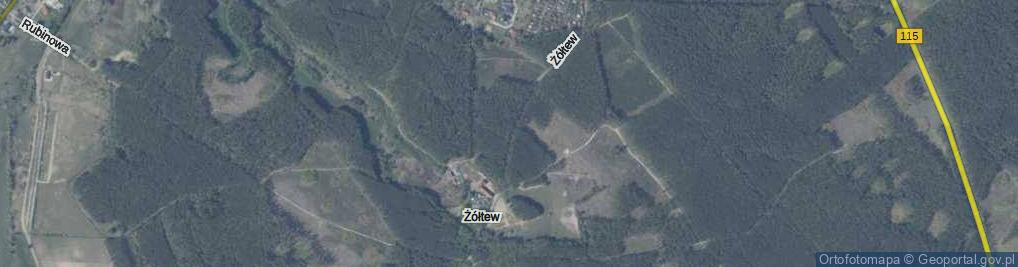 Zdjęcie satelitarne Żółtew ul.
