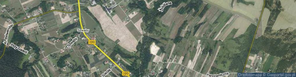 Zdjęcie satelitarne Źródlana ul.