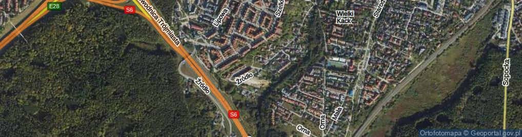 Zdjęcie satelitarne Źródło Marii ul.
