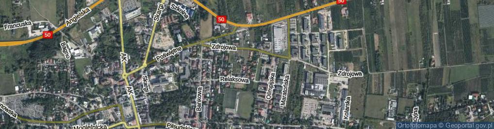 Zdjęcie satelitarne Źródlana ul.