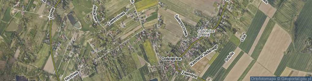 Zdjęcie satelitarne Źródlana ul.