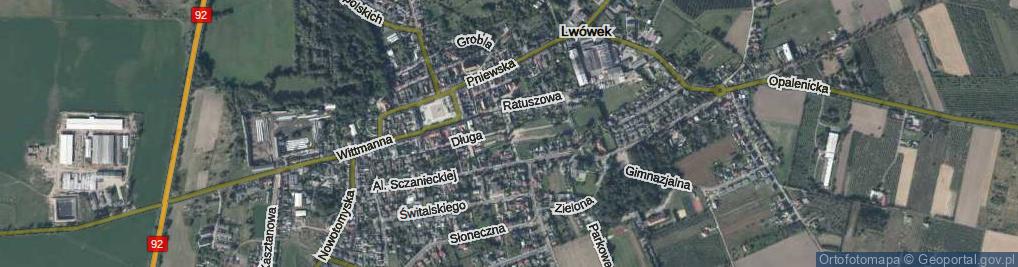 Zdjęcie satelitarne Źródlana ul.
