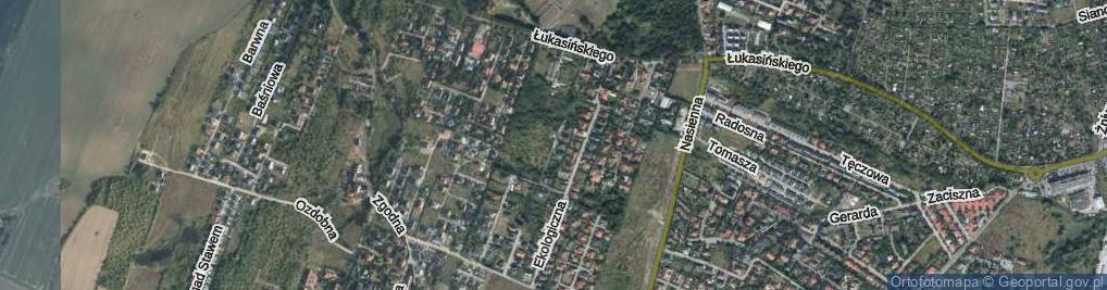 Zdjęcie satelitarne Źródlana ul.