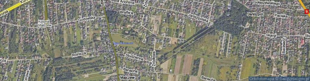 Zdjęcie satelitarne Źródłowa ul.