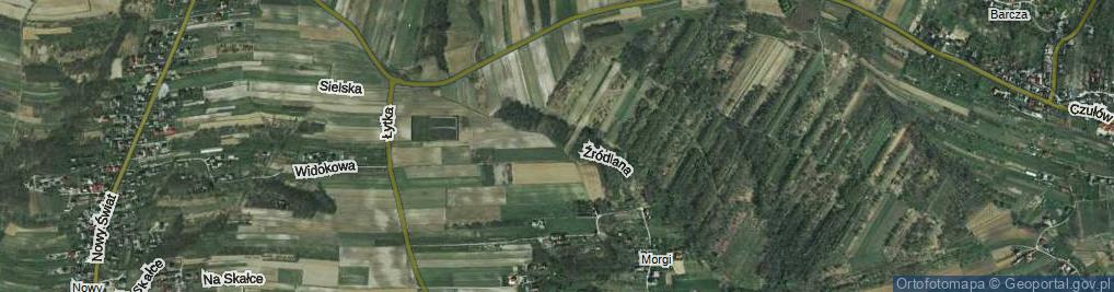 Zdjęcie satelitarne Źródlana ul.