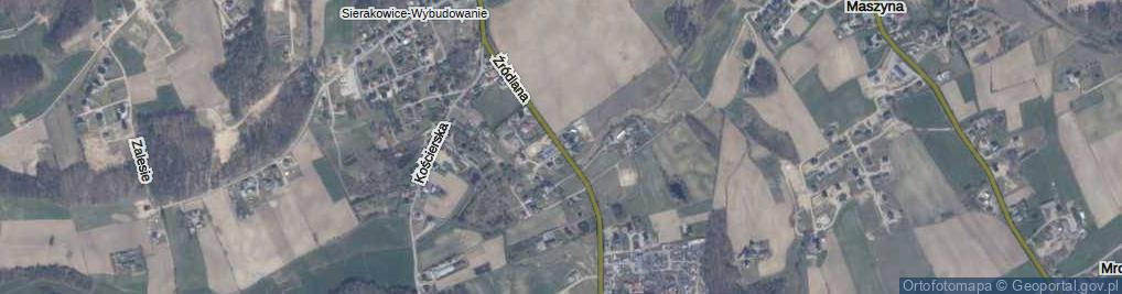 Zdjęcie satelitarne Źródlana ul.