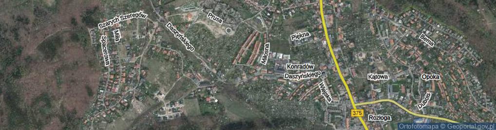 Zdjęcie satelitarne Źródlana ul.