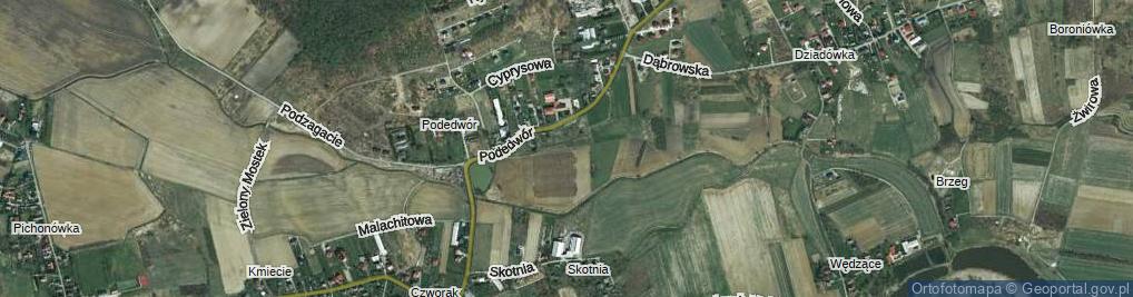 Zdjęcie satelitarne Źródlana ul.