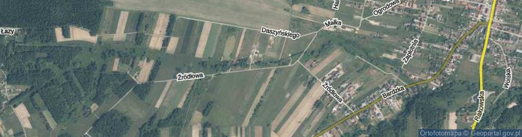 Zdjęcie satelitarne Źródłowa ul.