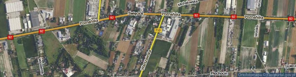 Zdjęcie satelitarne Źródlana ul.