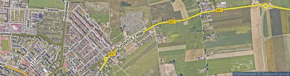 Zdjęcie satelitarne Żurawia ul.