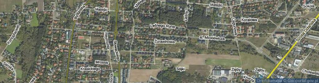 Zdjęcie satelitarne Żurawinowa ul.