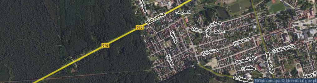 Zdjęcie satelitarne Żurawia ul.