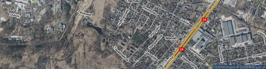 Zdjęcie satelitarne Zuchów ul.