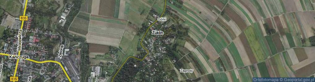 Zdjęcie satelitarne Żuklin ul.