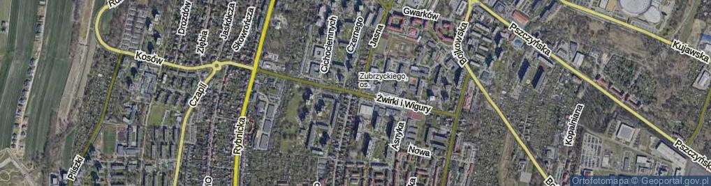 Zdjęcie satelitarne Żwirki i Wigury ul.