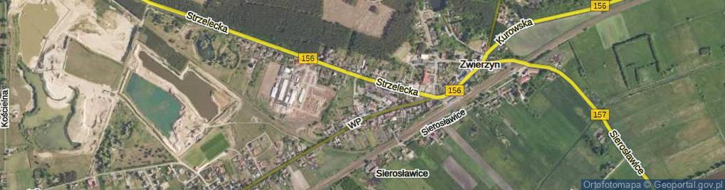 Zdjęcie satelitarne Zwierzyn ul.