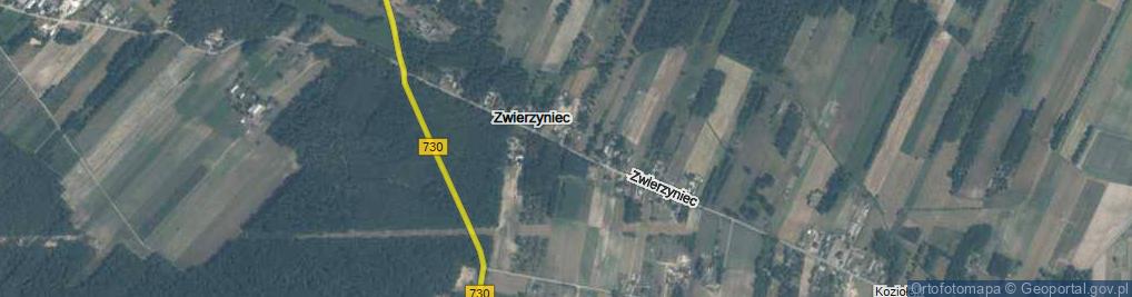 Zdjęcie satelitarne Zwierzyniec ul.