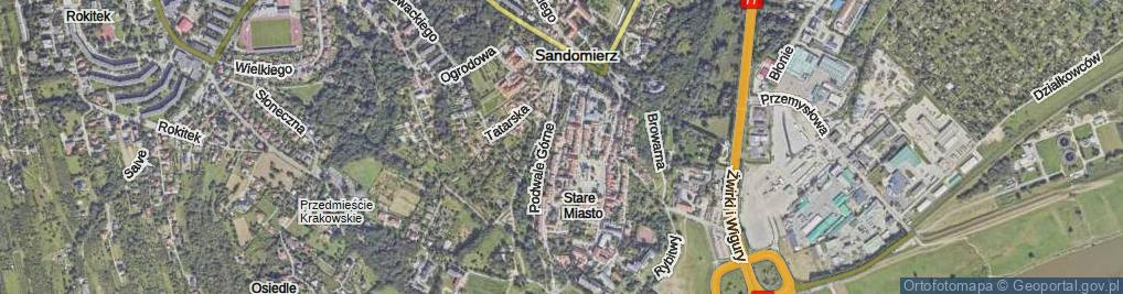 Zdjęcie satelitarne Żydowska ul.