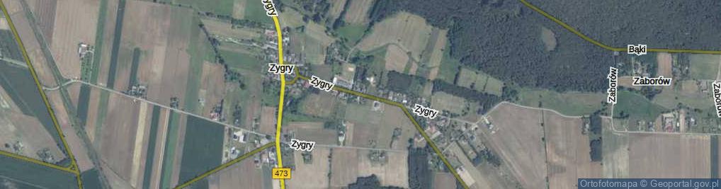 Zdjęcie satelitarne Zygry ul.