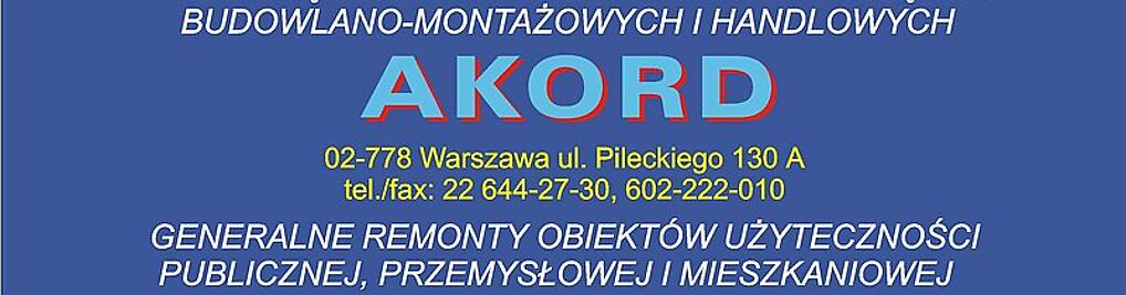 Zdjęcie w galerii ,,AKORD'' Przedsiębiorstwo Usług Wystroju Wnętrz Budowlano- Montażowych i Handlowych nr 1