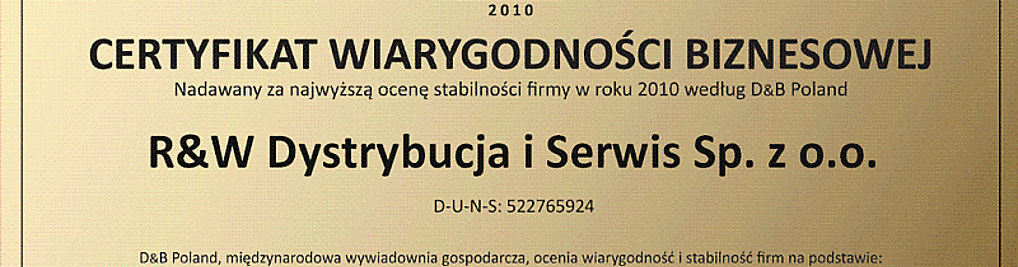 Zdjęcie w galerii R & W Dystrybucja i Serwis nr 1