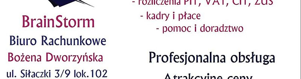 Zdjęcie w galerii Biuro Rachunkowe Brainstorm Bożena Dworzyńska nr 1