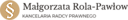 Logo - Małgorzata Rola-Pawłow – Kancelaria Radcy Prawnego, Warszawa 00-140 - Przedsiębiorstwo, Firma, numer telefonu