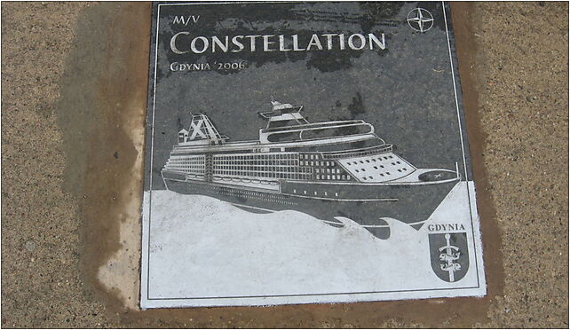 Aleja Statków Pasażerskich, tablica MV Constellation, Gdynia 81-345 - Zdjęcia
