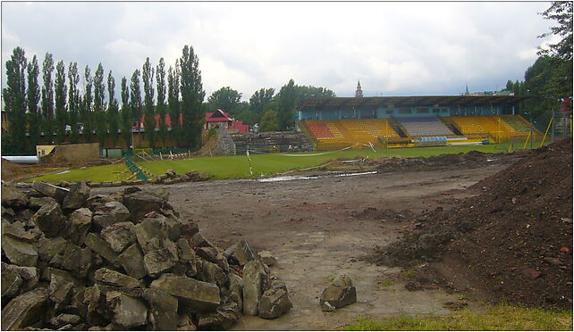 Bielsko-Biała, Stadion Miejski, rebuilding, July 2009, Żywiecka 36 43-300 - Zdjęcia