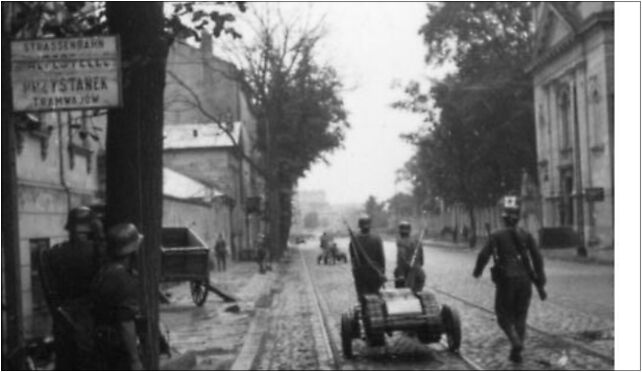 Bundesarchiv Bild 101I-695-0411-07A, Warschauer Aufstand, Soldaten mit Goliath 01-797 - Zdjęcia