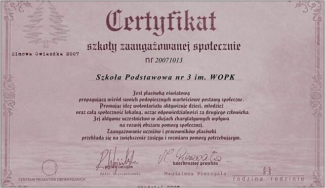 Certyfikat nr 20071013, Rodziewiczówny 12, Gryfice 72-300 - Zdjęcia
