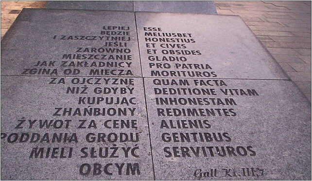 Glogow Pomnik Dzieci Glogowskich tablica 2005, Kolegiacki, pl. 67-200 - Zdjęcia