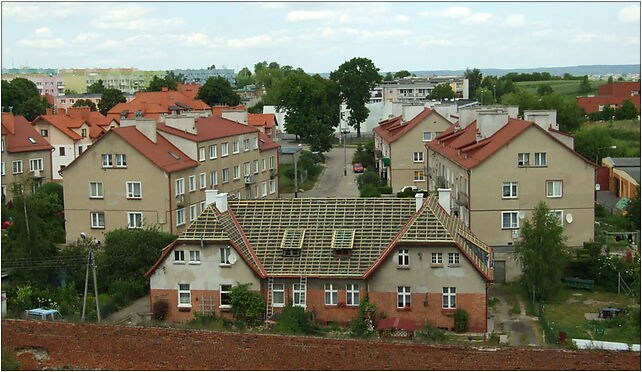 Gniew, pohled na novou zástavbu z hradu, Zamkowa, Gniew 83-140 - Zdjęcia