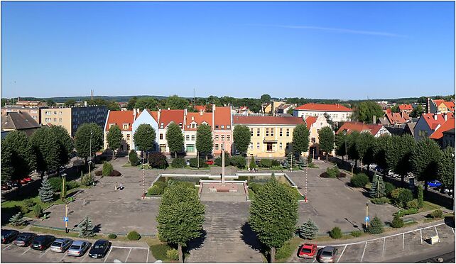 Gryfice plac Zwyciestwa panorama 2008-07, Wojska Polskiego105 37 72-300 - Zdjęcia